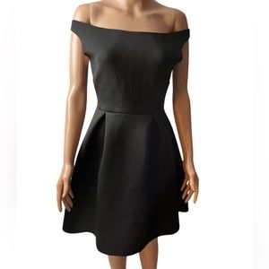 Symphony - Black Cocktail Dress with Detailed Back Zipper, Size: Medium